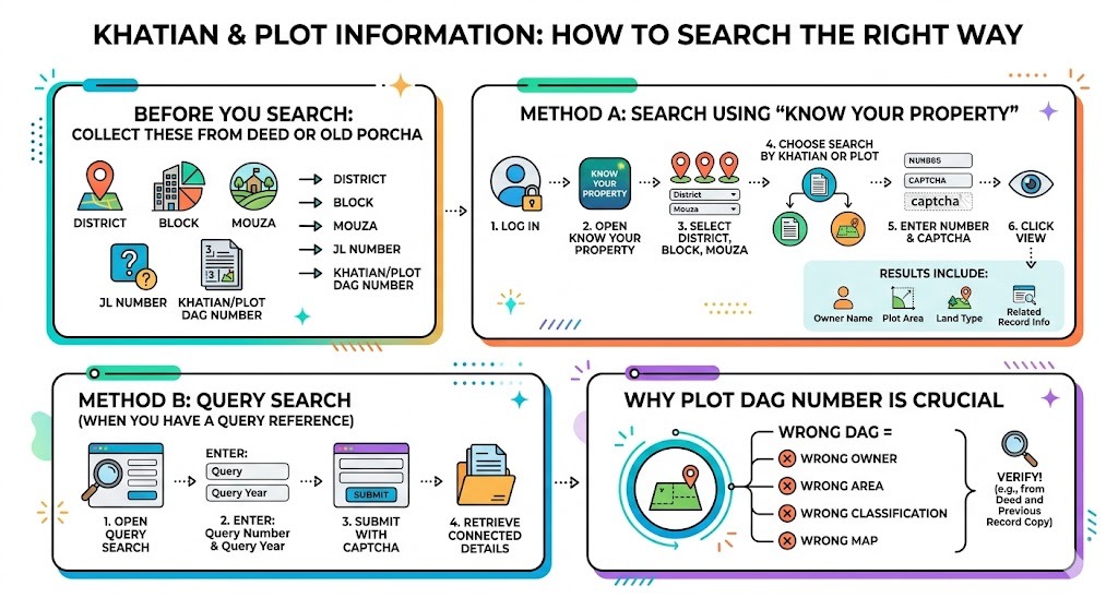 Khatian and plot information infographic