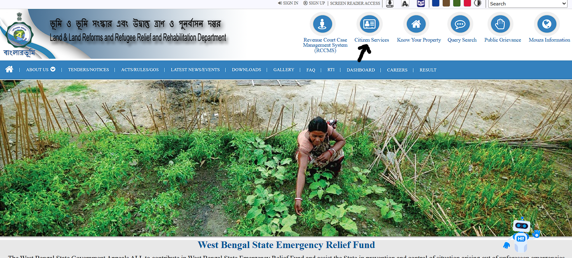 Open Citizen Services on BanglarBhumi