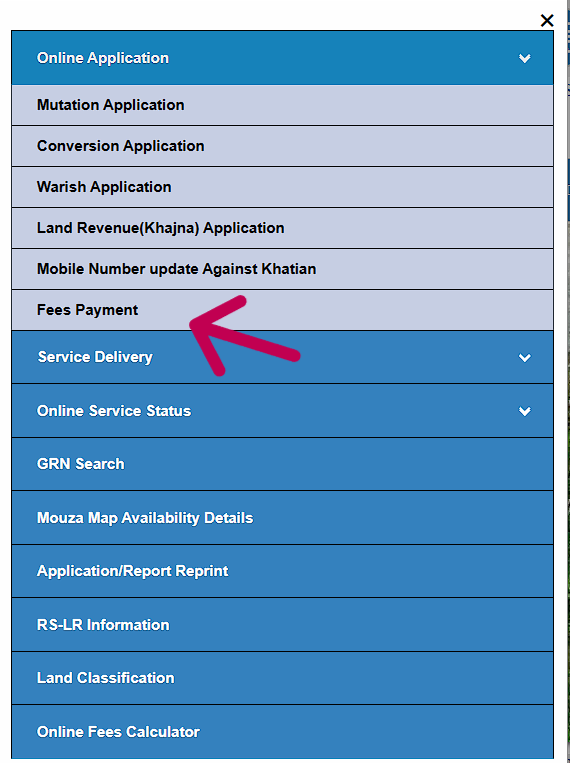 Open Online Application or Fees Payment