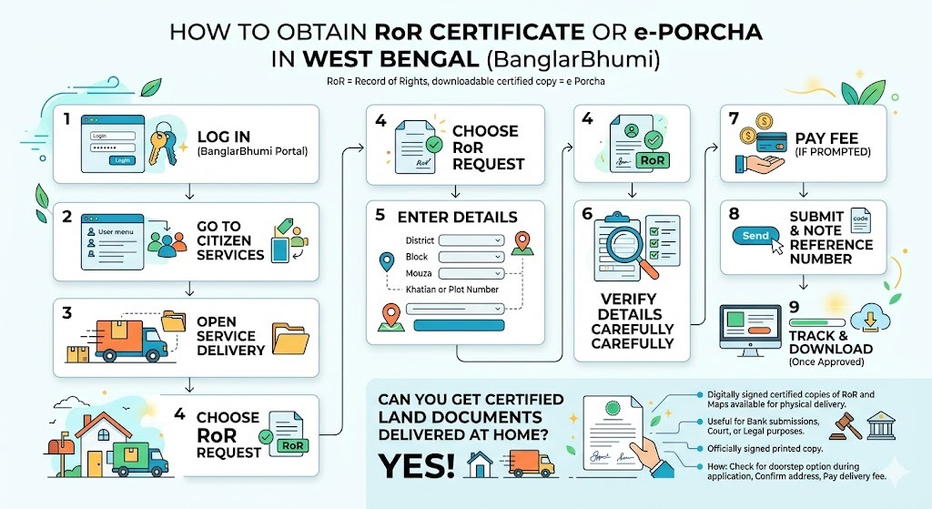 RoR certificate and e Porcha infographic